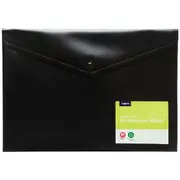 J.Burrows Recycled Button Document Wallet Black