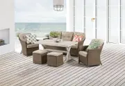MIAMI 6 Piece Outdoor Lounge Dining Setting