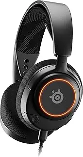 SteelSeries Arctis Nova 3 Wired 3.5mm AUX + USB-C Prism 2-Zone RGB Illumination Gaming Headset for PC & Playstation - AI-Powered Noise-Cancelling ClearCast Gen 2 Microphone