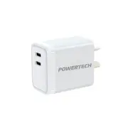 Powertech Charger Power Adapter 30W Dual USB-C Wall Charger Fast Charging