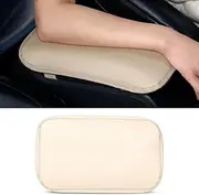 RAYIOU Car Center Console Cover Leather Pad, Waterproof Car Armrest Cover Fit for Most Car/SUVs/Truck, Auto Arm Rest Protection Vehicles Interior Accessories(off white)