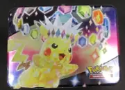 Pokemon Card Game Surging Sparks Pikachu Tin Lunch Box - EMPTY 8.5"x6.5"3.5"