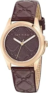 [TED BAKER] Women's BKPCLS505 Burgandy Coolly Rose Gold-Tone Burgundy Embossed Leather Watch