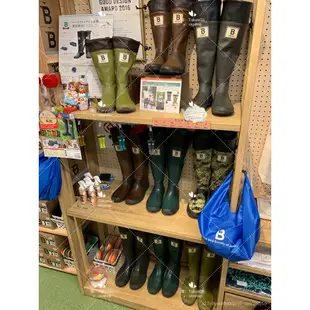 免運  新品  日本野鳥協會WBSJ天然橡膠雨鞋靴子百搭復古長靴可折疊雨靴