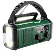 Solar Power Emergency Hand Crank Radio AM FM Weather Radio, SOS, 3 Modes ,Reading Lamp as shown