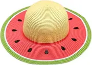 [Gatuida] Sun Visor Summer Hat Sun Cap Beach Woven Hat Watermelon Sun Protection Hat for Women Girls Travel Outdoor Activities