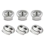 4mm Dia Plastic Cord Lock - 6Pack - Good for Drawstring Backpack - Silver