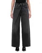 Agolde Vana Fold High Rise Wide Leg Jeans in Arcane