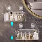 Drainage Design Bathroom Caddy Multi-purpose Storage Rack Suction Cup Shelf