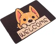 1pc Non Slip Corgi Door Mat Cartoon Animal Floor Mat with Backing Low Threshold Design for Entrances Kitchens and Bathrooms Durable and Skid Resistant