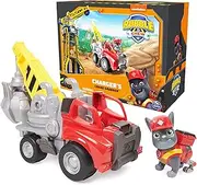 Rubble & Crew, Charger’s Crane Grabber Toy Truck with Movable Parts and a Collectible Action Figure, Kids Toys for Ages 3 and Up