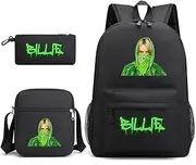 [OmobY] 3pcs/Set Singer Billies Eil-ishs Satchel Casual School Bag Backpack with Pencil Bag Messenger Bag