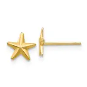 Real 14kt Yellow Gold Madi K Star Post Earrings