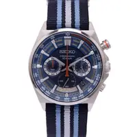 在飛比找momo購物網優惠-【SEIKO 精工】CS系列 三眼計時帆布材質錶帶手錶-藍灰