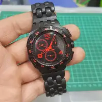 在飛比找Yahoo!奇摩拍賣優惠-＜羽量級＞ Swatch 4.5cm 超大錶徑 三眼錶 S9