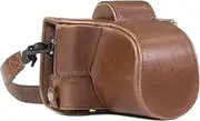 [MegaGear] Olympus Pen E-Pl8 Ever Ready Leather Camera Case and Strap, with Battery Access - Dark Brown