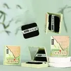 100Sheets/Box Bamboo Blotting Papers With Mirror&Makeup Puff Oil Control Tool
