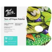 AU Mont Marte Tear Off Paper Palette Wax Coated Paper Oil Arcylic Art 36 Sheets