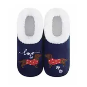Slumbies Pairables Women's Extra Large - Love Is Dog Winter Slippers, Sunbird SLUPDS04
