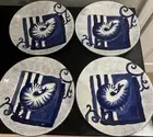 Conch Shell Ocean Ambience 9” Luncheon Salad Plates Coastal Nautical NWT Set 4