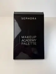 New-Sephora Makeup Academy Palette Top Open/Slide Out Case w/Mirror in Black