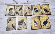 9~Halloween~Vintage~Primitive~Raven~Junk Journal~Linen Cardstock~Cards