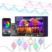 200FT Permanent Outdoor Lights, RGB LED Eaves Lights with App/Remote Control, IP