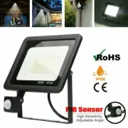 Ultra Slim LED Security Floodlight Outdoor Garden PIR Motion Sensor Flood Light