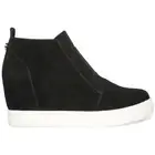 Steve Madden Wedge Heel Sneaker Shoes Size Zipper - BLACK