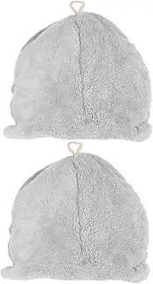 VICASKY 2pcs Dry Hair Cap After Shower Wrap for Women Steam Room Accessories Sauna Accessories Towel Wrap Light Coral Fleece