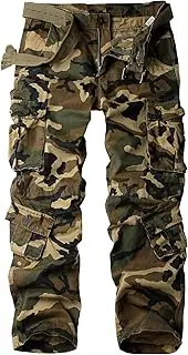 Jessie Kidden Men's Combat Camo Cargo Trousers Camouflage Army Military Tactical Work Pants