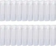 Flyusa 5ml 100 Pcs Frosted Clear Empty Oval Deodorant Lip Balm Tubes Twist-up Refillable Mini Size Containers for Carry-On Travel,DIY Deodorants