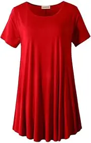 [LARACE] Women Short Sleeves Flare Tunic Tops Leggings Flowy Shirt