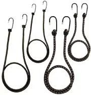 Steel Hook Bungee Cord - Bungee Shock Cords 4 Per Bag - 24" Or 36"