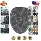 Comfortable Molded Wood Soft Close Toilet Seat - Adjustable to Fit All Styles