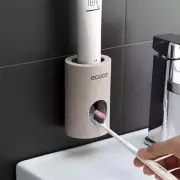 Automatic Bath Wall Mounted Dispenser Toothbrush Stand Toothpaste Holder new