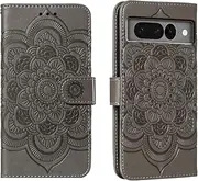 shingtomua for Google Pixel 7 Pro Case Wallet with Card Holder Kickstand Magnetic Soft Leather Flip Fold Case for Google Pixel 7 Pro Cover (Gray)