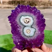122G Natural high-quality Amethyst agate quartz cluster slice crystal mineral