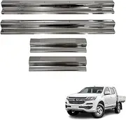 OAD4X4 Door Sill Protector Compatible with Holden Colorado RG Series Dual Cab 2012-2020, Tailored Fit Door Entry Guard, Stainless Steel Anti-Scratch Scuff Plate Trim Cover, Door Threshold Protection