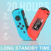 Joy Con Controller for Nintendo Switch Replacement for Nintendo Switch Controller, Compatible with Switch OLED Neon Red/ Blue