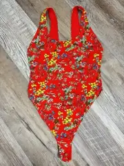Alice Olivia Arona Low Scoop Bodysuit W Freesia Print NWT Small SOLD OUT $195