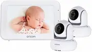 Oricom Secure 875 Touchscreen 5" Premium Video Baby Monitor Twin Camera Pack - Motorised Pan Tilt Zoom, Temperature, Lullabies, White Noise, Feed Timer, Two-Way, HD Audio, Night Vision (SC875-2)