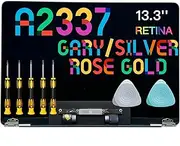 SEVEN PUPPY Replacement for Air 13" M1 2020 A2337 EMC 3598 MGN63 MGN93 MGND3 MGN73 MGNA3 MGNE3 13.3 inches 2560x1600 Full LCD Screen Complete Top Assembly (Space Gray)