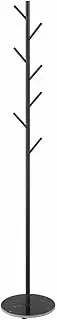 Coat Rack Metal Clothes Stand with 7 Hooks Hanger Hat Holder Closet Hall Tree Frestanding Cloth Stand Entryway Black