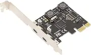 Bewinner PCI E Type C Expansion Card, 2 Ports 5Gbps USB C PCI Express Controller Card with Independent Stabilizing Capacitor, Protection Protection for PC Motherboard