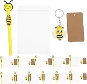 Charming Bee Keychains 12 Set for Boys and Girls Teachers Party Favors