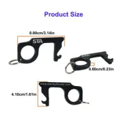 3-Pack Portable Clean Key Door Opener Touchless Anti-Microbial Keychain Sinks