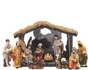 Jesus Birth Set, 12 x Nativity Sets and Figures, Nativity Stable Holy Birth Set, Nativity Set Made of Wood, Nativity Scene Decoration