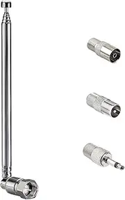FM Radio Antenna Telescopic FM Aerial Replacement 50cm 6-Sections for Pioneer Onkyo Yamaha Marantz Indoor HD Radio FM Radio Bluetooth Home Stereo Receiver AV Audio Video Home Theater Receiver Power