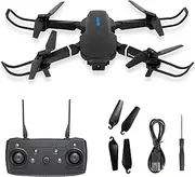 Drones with 4K Camera for Adults Kids Beginners, Foldable Stable Flight Remote Control Dual Camera WiFi FPV Drone Black